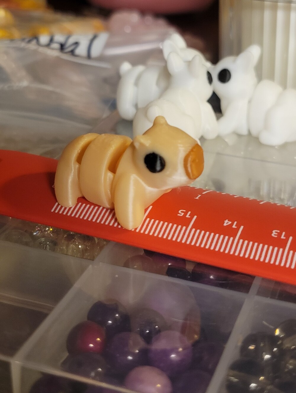 Small 3D-Printed Beige CAPYBARA Fidget Toy, Bundle Add-On Only